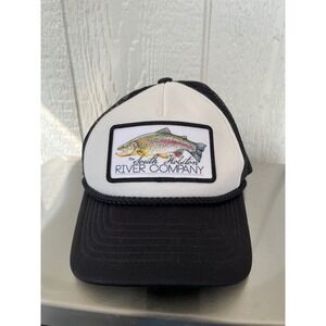 Richardson trucker hat fishing trout patch white black mesh snapback men